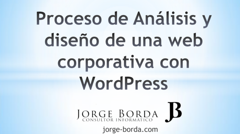 28: Análisis y diseño de una Web Corporativa con WordPress